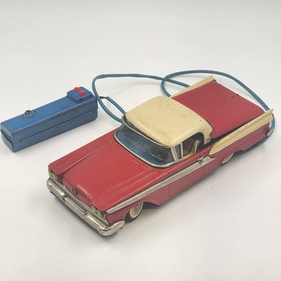 Nomura Red 1959 Ford Skyline Diecast Car 11" Battery Op Japan Vintage