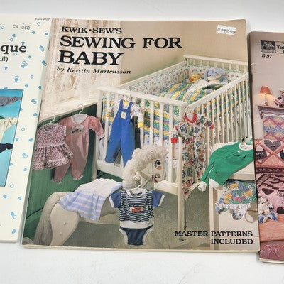 Lot of 6 Quilting Applique & Baby Sewing Books Crafting Patterns Guide & Ideas