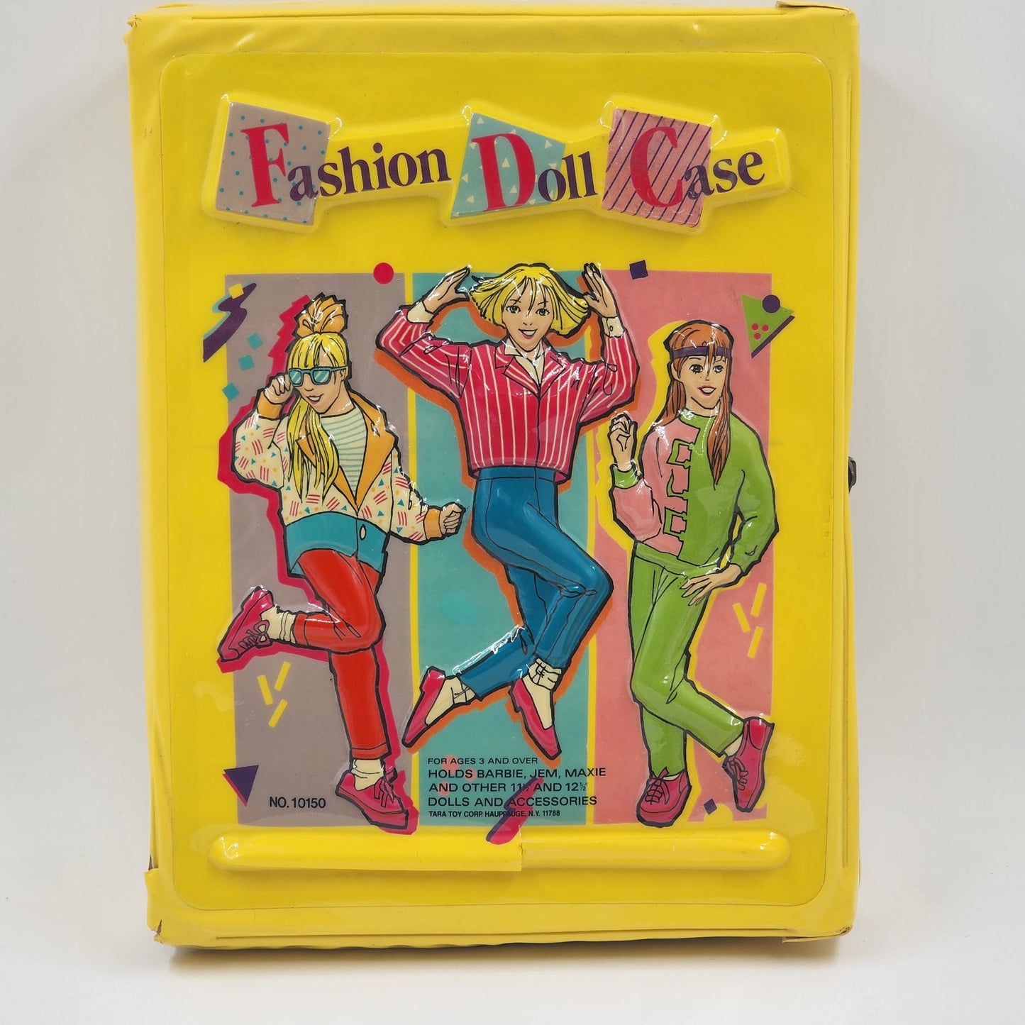 Tara Toy Corp Fashion Doll Case Plastic Carrier Holds Barbie Jem Maxie 12"