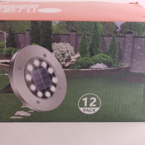 Sunnest 12 Pack LED Ground Spot Solar Lights Front and Back Yard