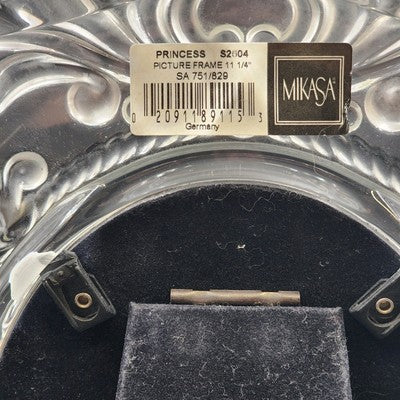 Mikasa Princess Picture Frame Lead Crystal Frosted Oval SA751/829 Germany 10”