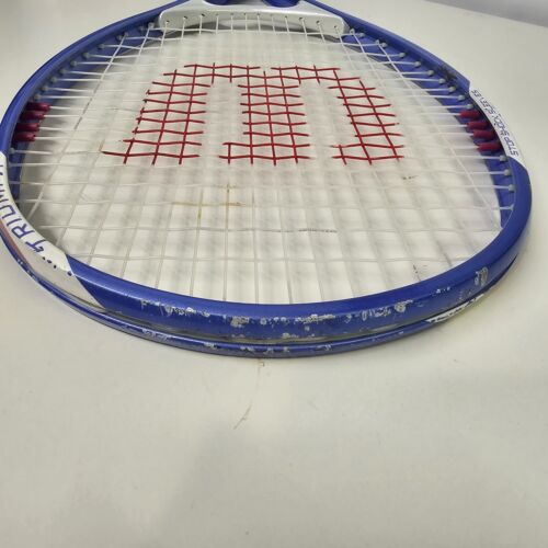 Wilson Tennis Racket Triumph V-Matrix Stop Shock Sleeves Blue L2 4¼ White Grip