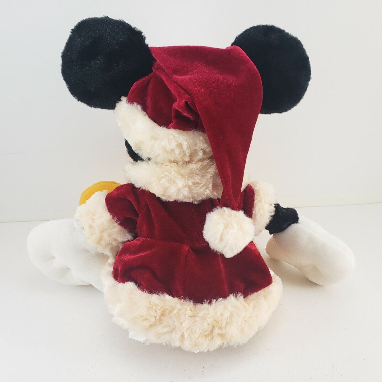 Christmas Minnie Mouse 16" Plush Red Dress Cap Disney Store Original Authentic
