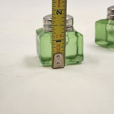 Pottery Barn Monterey Green Glass Salt & Pepper Shakers NIB Tabletop New