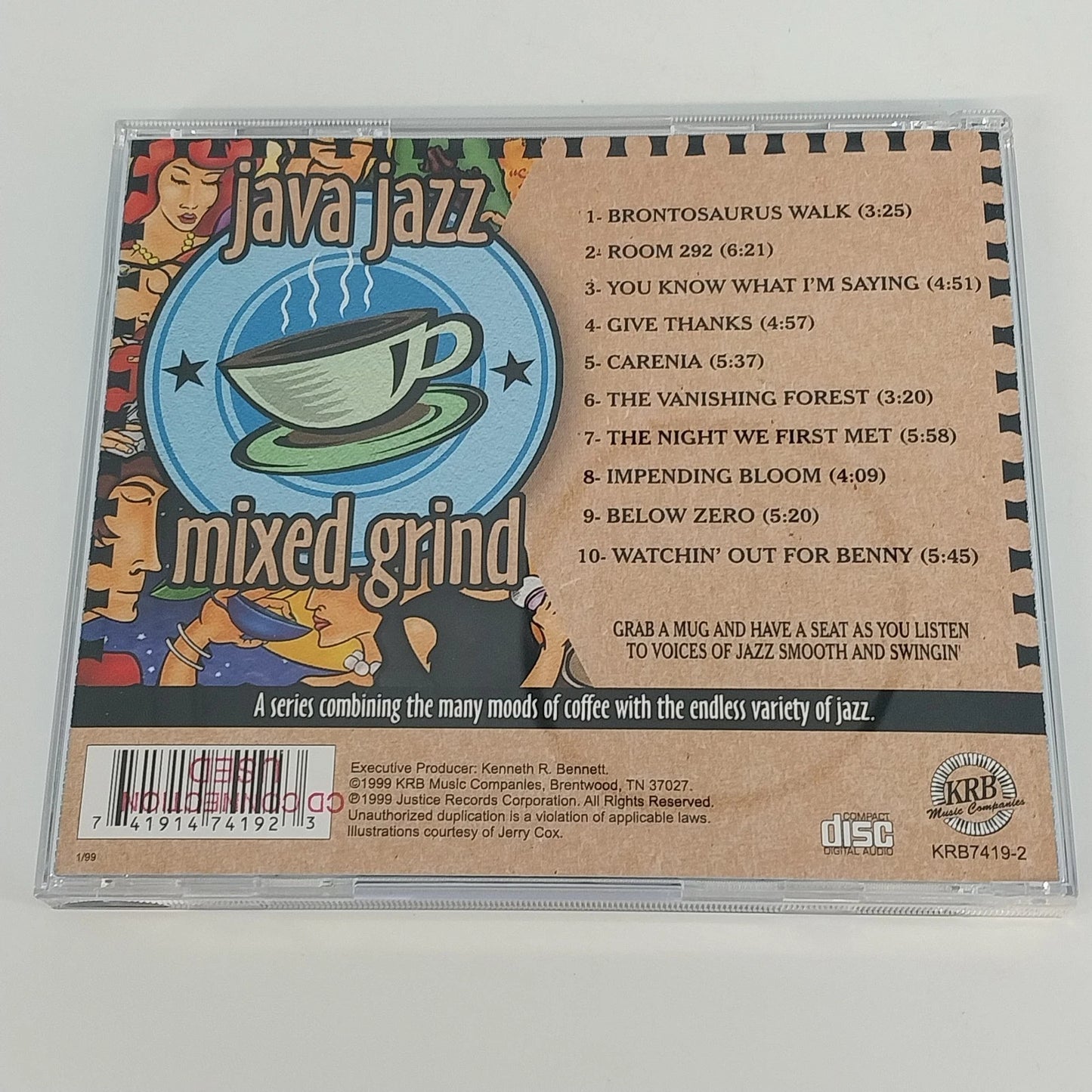 Java Jazz Mixed Grind CD 1998 Smooth Jazz Contemporary Instrumental Album KRB