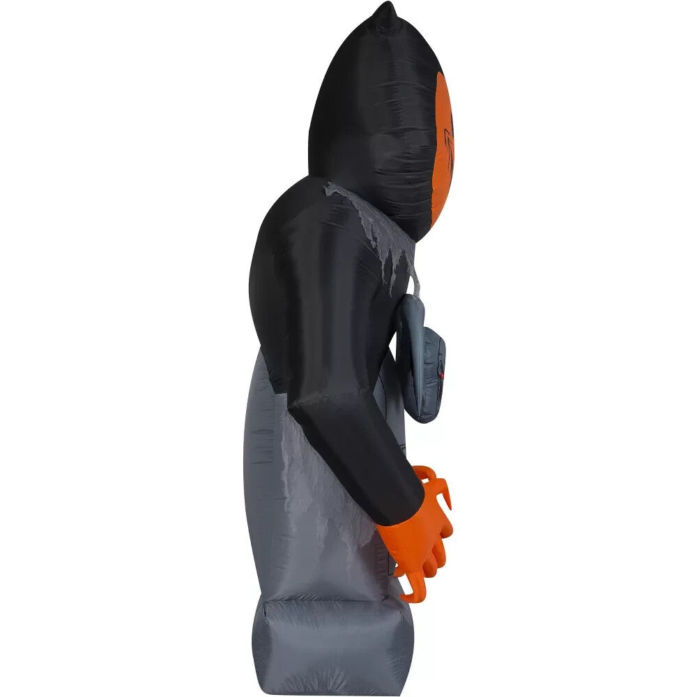 Gemmy 8.5ft Pumpkin Reaper Inflatable Fire & Ice LightShow Halloween Yard Decor