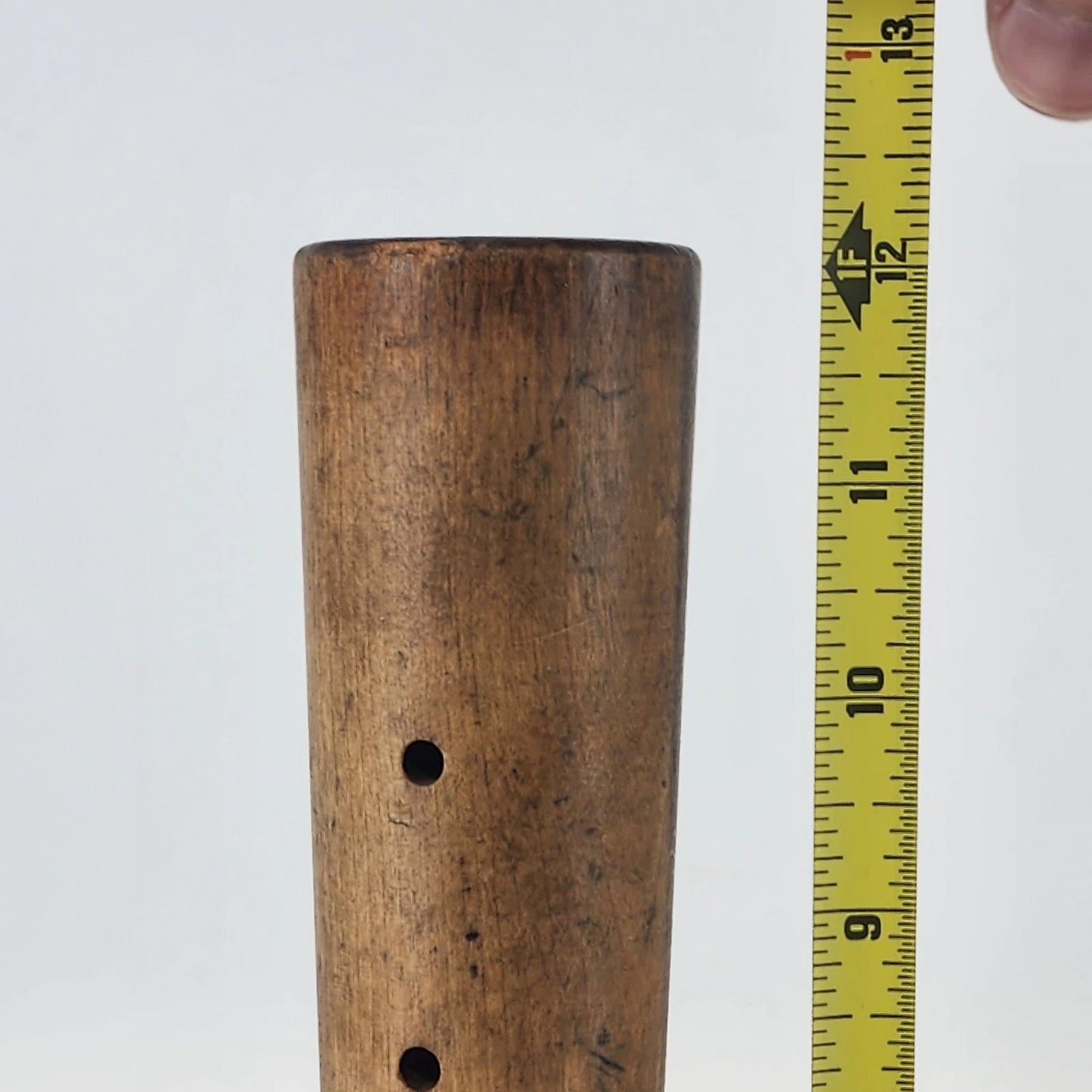 Vintage Industrial Wooden Textile Bobbin 12 Inch Beehive Spool
