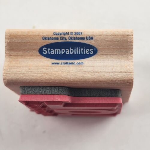 Lot of 4 Inspirational Words and Sayings Wood Mounted Rubber Stamps Vintage