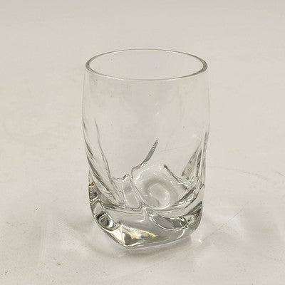 Set of 4 Italy Blown Crystal Ravel Liqueur Wavy Shot Glass Luigi Bormioli 2.5oz