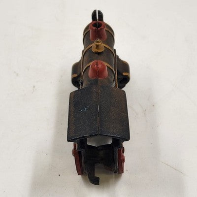 Locomotive Black Train 7.5"x3" Steam Engine 50 Red Wheels Cast Iron Collectible