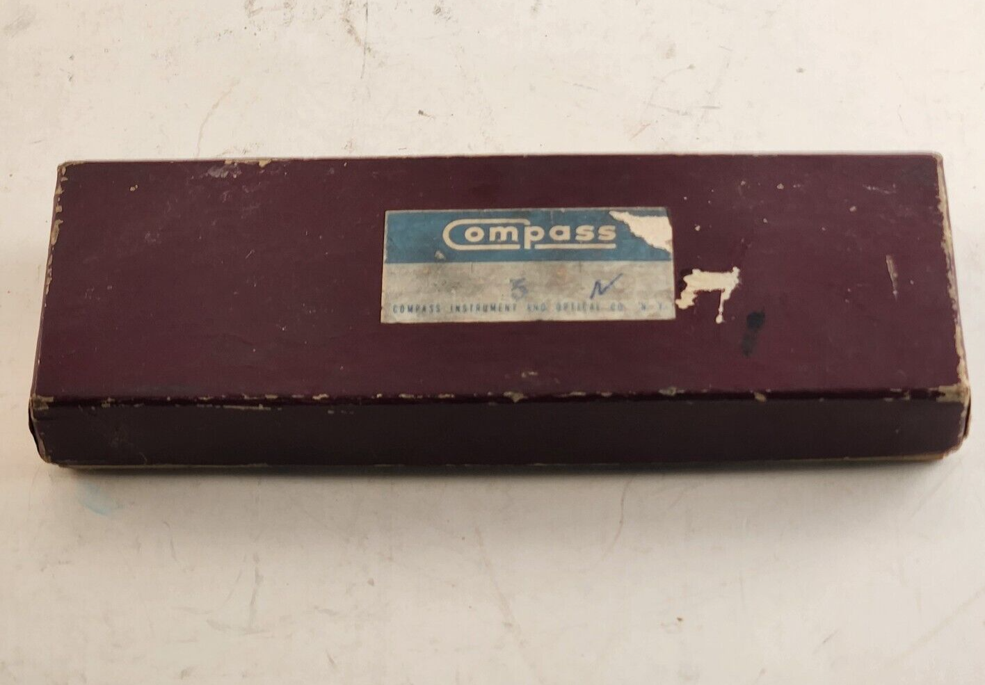 Vintage Compass Instrument Optical Drawing Drafting Tool w/ Original Case