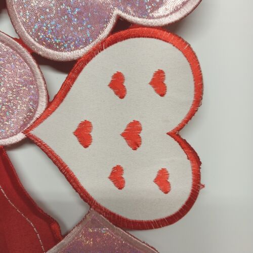 Amared Valentines Day Table Runner Décor Spliced Red Love Heart 69" x 15"