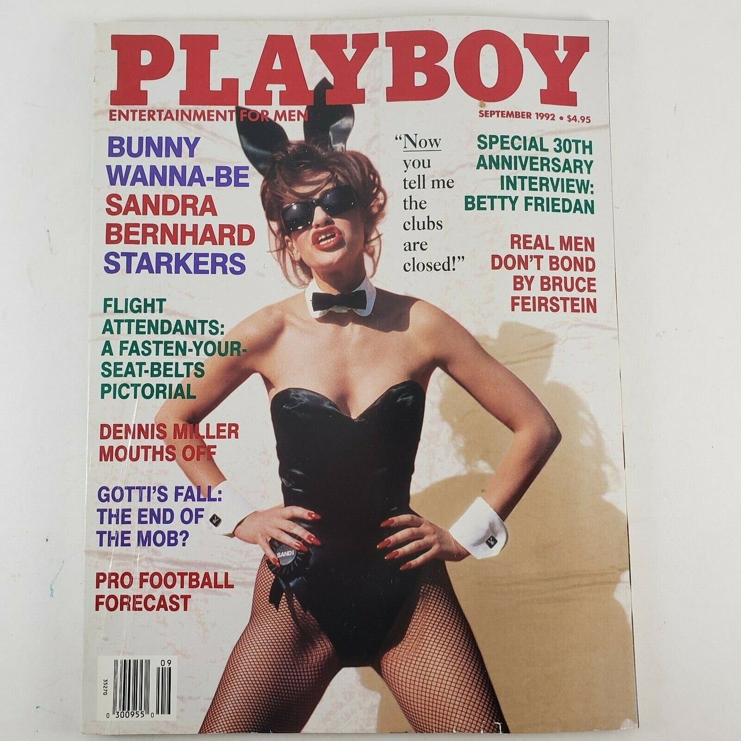 Playboy Magazine Vintage September 1992 Special 30th Yr Interview Betty Friedan