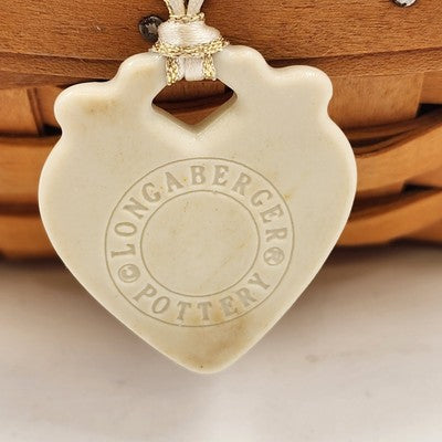 Longaberger Horizon Of Hope Basket w Lid Classic Stain 1999 American Cancer Soc
