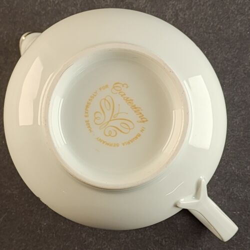 Creamer Caprice China Pattern by Easterling 4" x 3½" h Floral with Silver Trim