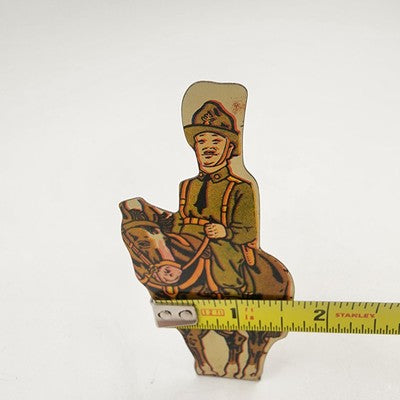 MARX US CAVALRY #5 Prop Toy Tin Litho Infantry Army Soldier Flat Figure 4" 1930s