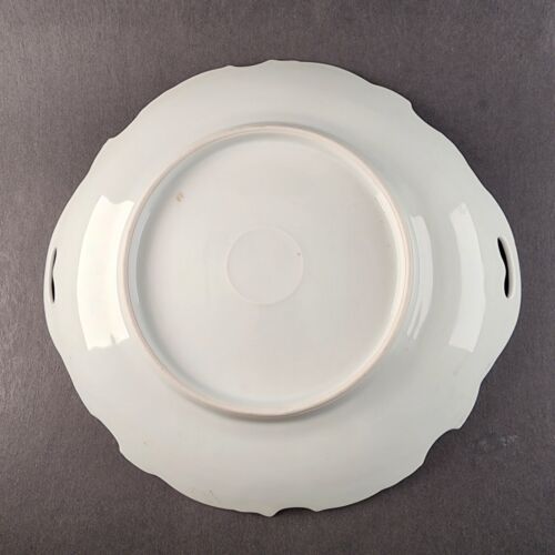 Zs Co Bavarian Porcelain Plate Apples on the Stem Gold Rim 11" Scalloped