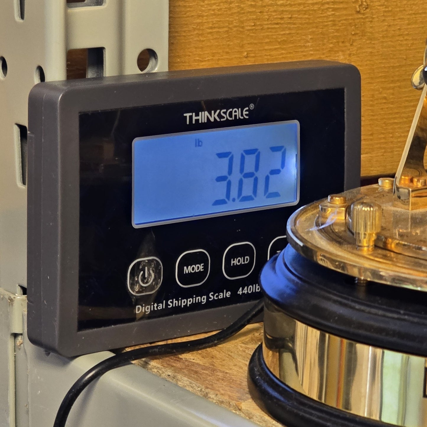 Cast Iron Tripled Mirrored with Candle Holder Hinges in Decorative Metal 12” VTG