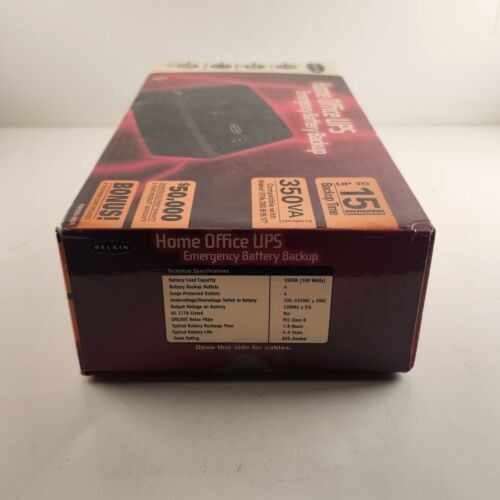 Belkin Home Office UPS Emergency Battery Backup 350VA Open Box NOS