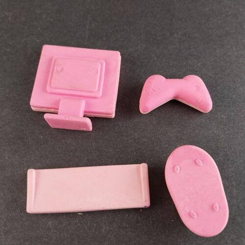 Pink Computer Eraser Lot of 4 Computer Screen Mouse Keyboard Game Controller