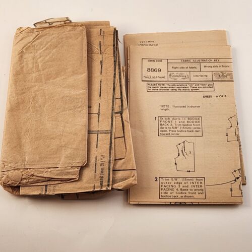 Vogue 8869 Vintage Sewing Pattern Size 22½ Women's Flowing Dress and Jacket