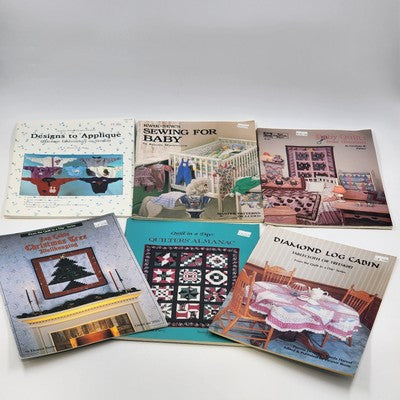 Lot of 6 Quilting Applique & Baby Sewing Books Crafting Patterns Guide & Ideas