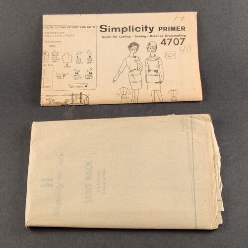 Simplicity 4707 Vintage Sewing Pattern 1950's Misses Dress with Belt Size 16