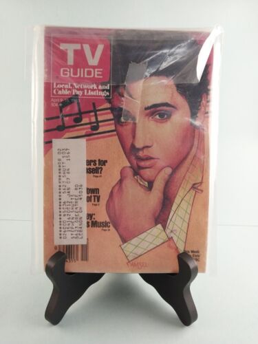 TV Guide's Elvis Cover Feb 17 1990 April 9 1983 plus 2 Laminated Elvis Pictures