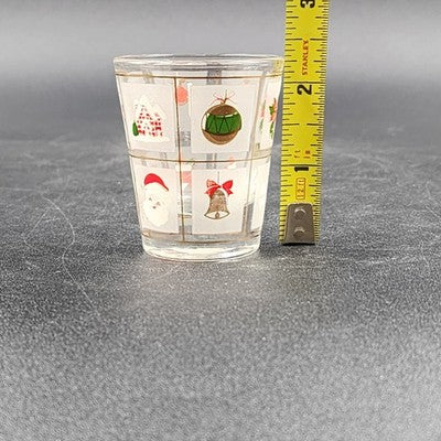 2 Culver Christmas Potpourri Double Old Fashioned Highball Shot Glasses