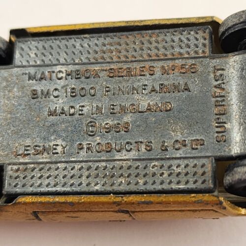 Matchbox Lesney Superfast 56 BMC 1800 Pininfarina Gold 1969 Made in England