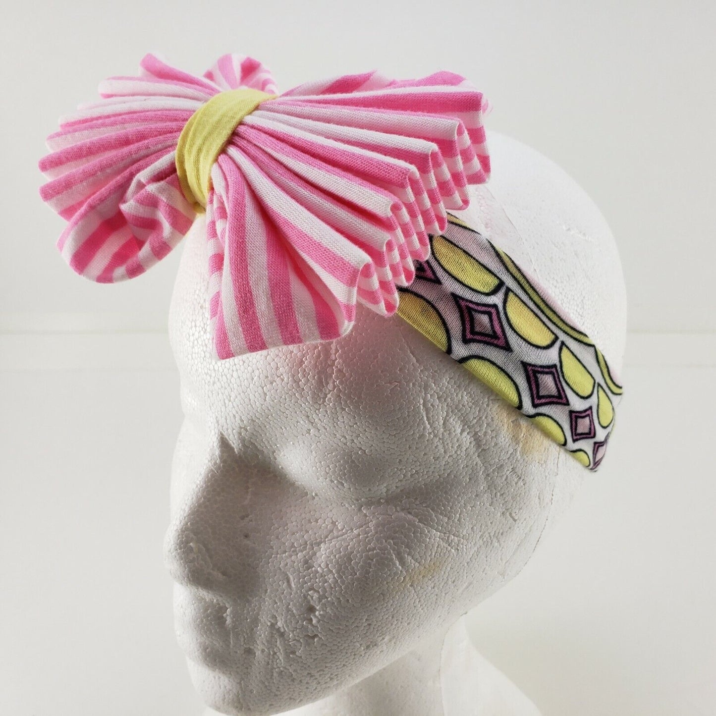 Dr. Seuss Headwrap 2pk Hair Bows Pink White Yellow Orange NWT Girls Accessories