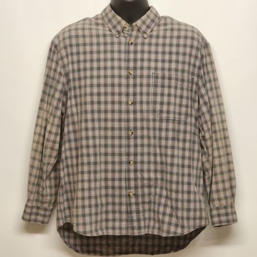 Wrangler Hero Shirt Men's Large Multicolor Plaid Long Sleeve Button-Down Cotton