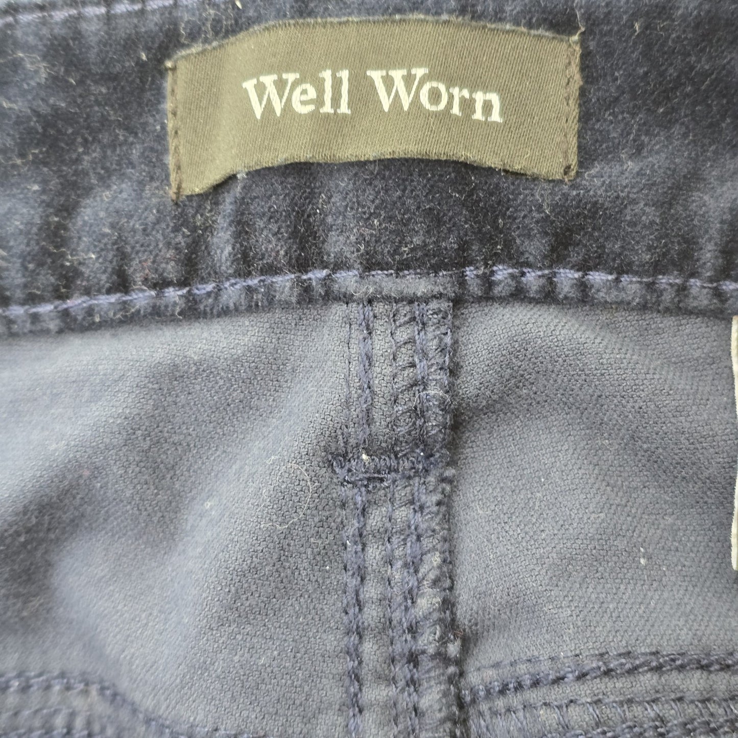 Well Worn Ladies Denim Solid Blue Pants 98% Cotton / 2% Elastane Size 4/27 China