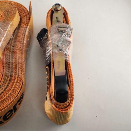 Slackers Slackline Kit Orange 50 Ft Straps Balance Training Kids Game Used w Bag