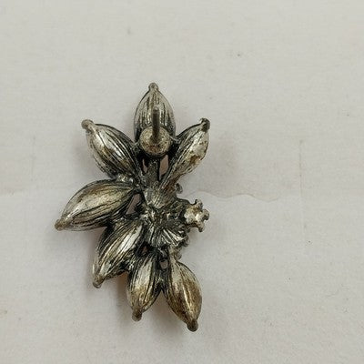 Multicolor Yellow & Clear Leaf-Shaped Faceted Rhinestone Stud Earrings