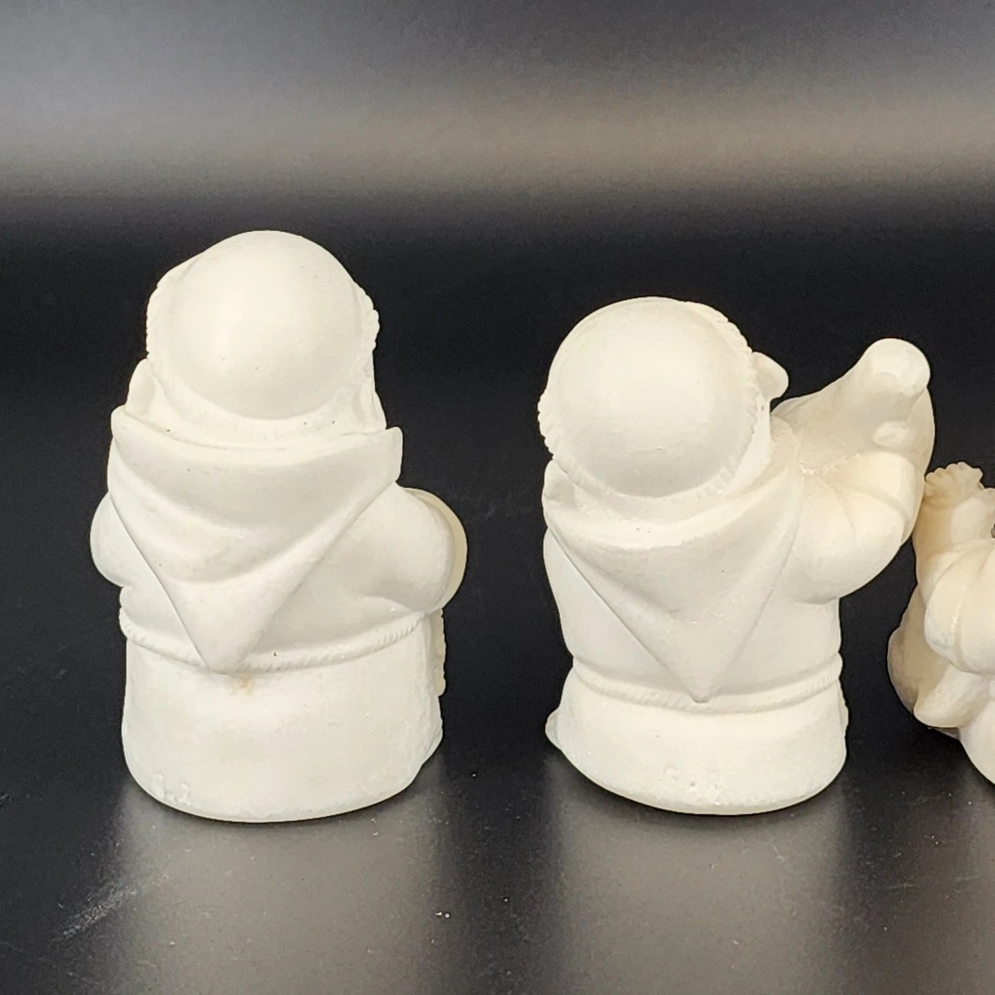 Vintage Italian Monk Figurines Gino Ruggeri Bianchi Italy Set 4 Sculptures 1970s