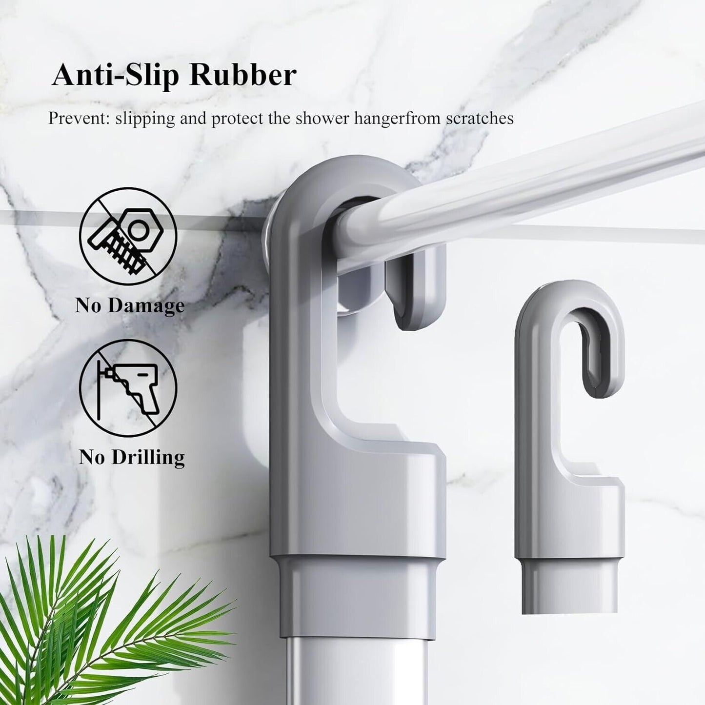 Shower Caddy Hook Over Shower Head 3 Tier Large Capacity Aluminum Bathroom NEW