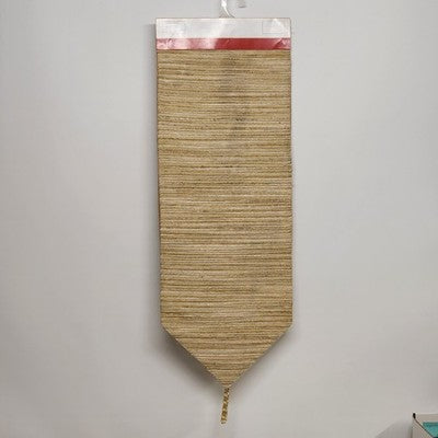 Table Runner Gold White Tradewinds Designer Collection Linen 13x72 Tapered Ends