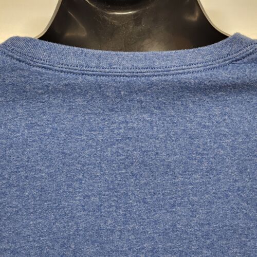 Sweatshirt Men's Large Fruit Of The Loom Long Sleeve Navy Blue Fleece Pullover
