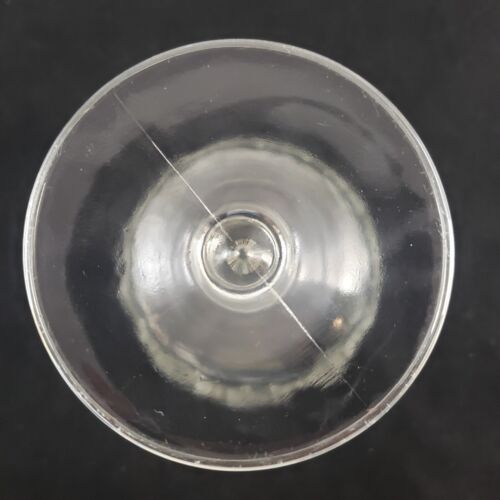 Stemmed Water Goblet Grape Etched Thumbprint Bartlett Collins Clear Glass 1940s