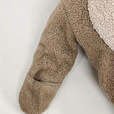 Koala Baby Boutique Unisex Kid's Beige and Cream Snow Suit with Footies Fleece