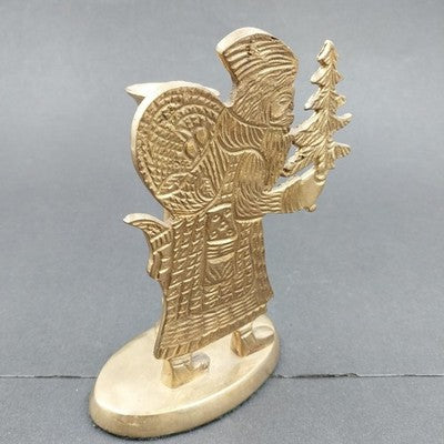 Jainson Brass Santa Taper Candlestick Holder 5.5" Old World Christmas Vintage