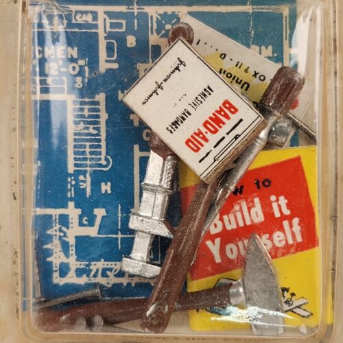 Grandmother Stovers Miniatures Kit Build It DIY Hammer Tools Vintage Band-aid