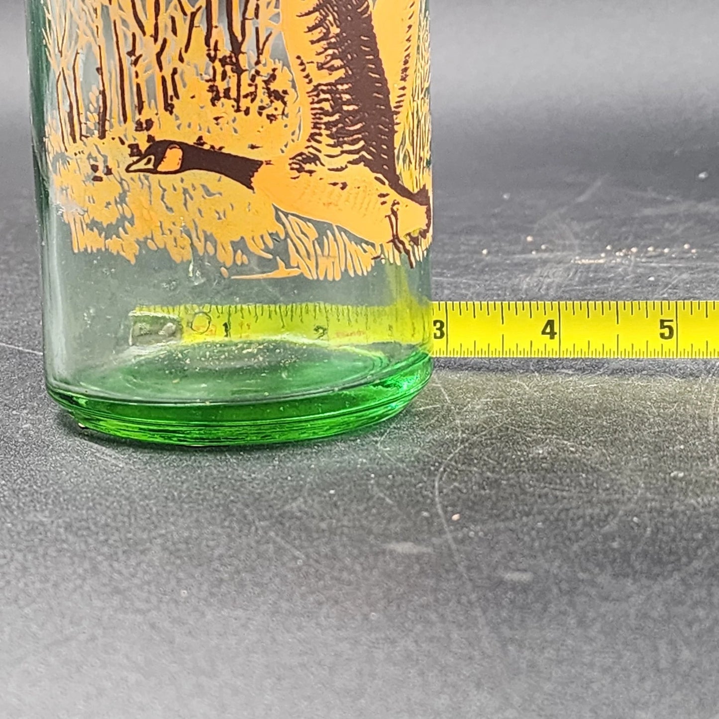 Old Fitzgerald Whiskey Decanter Flying Geese Glass Bottle Stuck Stopper