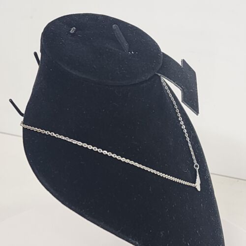 Sarah Coventry Double Heart Necklace Silver Tone Oval Link Chain 7.8" Choker Vtg