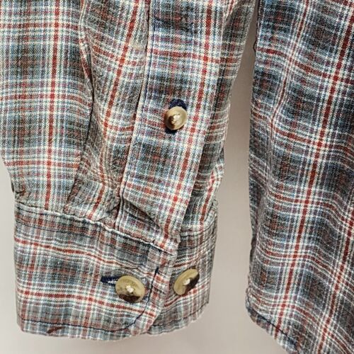 Wrangler Hero Shirt Men's Large Multicolor Plaid Long Sleeve Button-Down Cotton