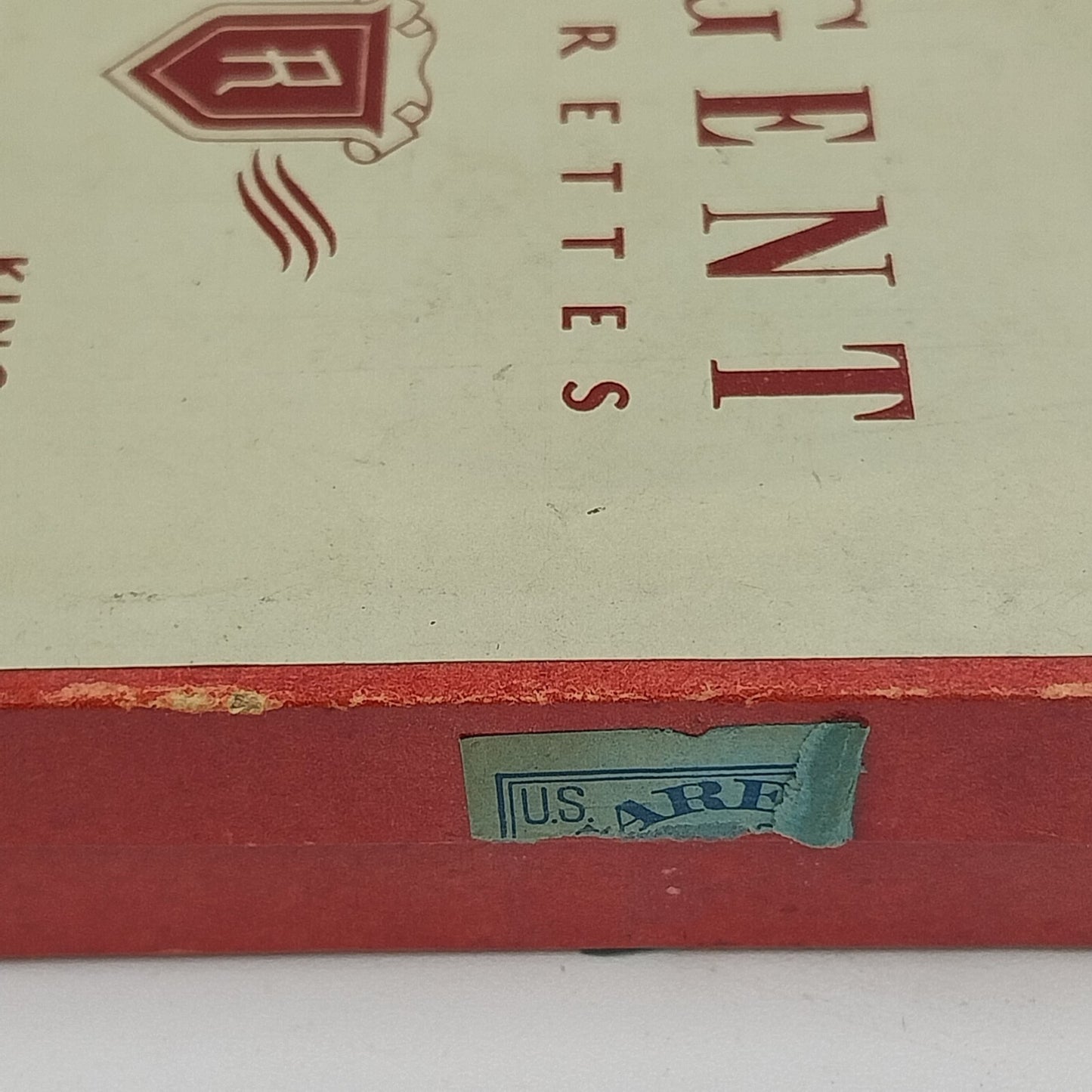 Regent Empty Cigarettes Cardboard Box King Size No.94 WWII Era Vintage 1940s USA