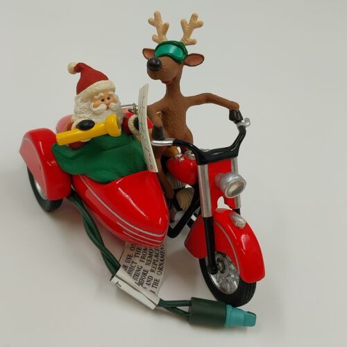 Hallmark Keepsake 1997 Christmas Ornament Magic Motorcycle Chums w Light Vtg