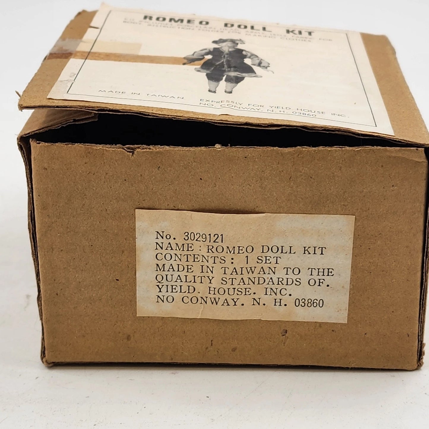 Romeo Doll Kit by Yield House with Head Arms Legs & Pattern Complete Set
