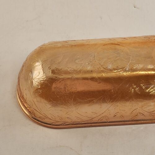Jeanette Glass Butter Dish Lid ONLY Louisiana Marigold Flora Gold Vintage